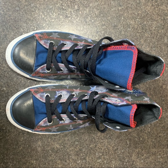 Converse Stars Red White Blue Patriotic Flag America July 4th - Picture 2 of 5